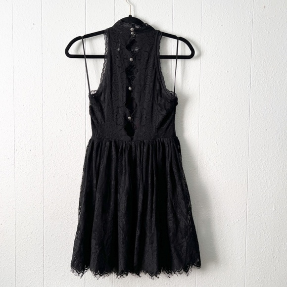 Free People Womens Mini Dress 2 Lace Witchy Fairygoth Whimsigoth Party Cocktail - Picture 9 of 15